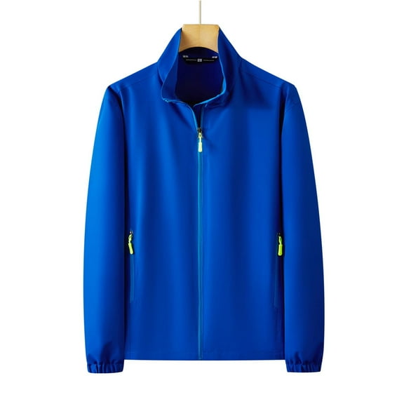 hotojiny Jackets for Men Big and Tall Lightweight Windbreaker Zipper Work Coat 2025 Fall Trendy Fishing Golf Hiking Outdoor Outerwear