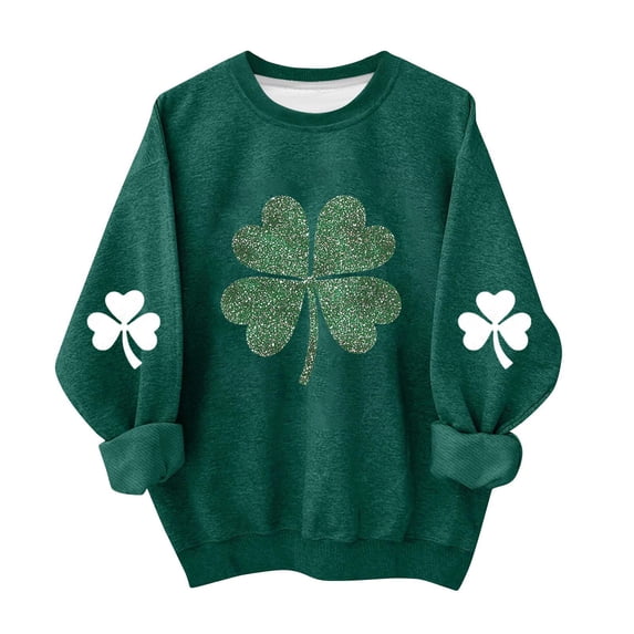 hotojiny Kids St. Patrick's Day Gift Boys Girls Long Sleeve Pullover Children Spring T-Shirt Cotton Crew Neck Tees Outfits 1-13 T