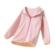 thumbnail image 1 of hotojiny Kids Zip-Up Hoodie Girls Boys Sun Protection Lightweight Jacket Teens Cooling Color Block Hooded Shirt 4-16 Y, 1 of 5