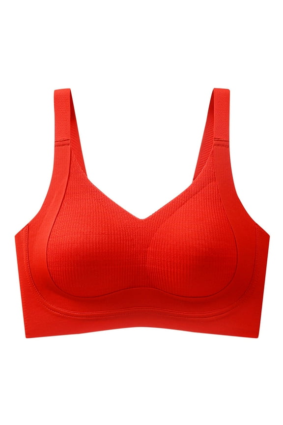 Lift up Bras for Women Oversized Full Coverage No Underwire Bras Plus Size Adjustable Strap Padded Bra for Heavy Breast