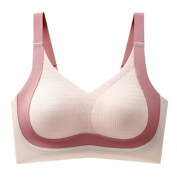 hotojiny Lift up Bras for Women Oversized Full Coverage No Underwire Bras Plus Size Adjustable Strap Padded Bra for Heavy Breast