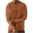 thumbnail image 1 of hotojiny Linen shirts for men casual Long Sleeve Yoga tops Summer Beach clothes Lightweight Plain Casual Tees, 1 of 6