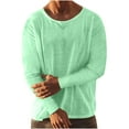 thumbnail image 1 of hotojiny Linen shirts for men casual Long Sleeve Yoga tops Summer Beach clothes Lightweight Plain Casual Tees, 1 of 6