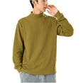 thumbnail image 1 of hotojiny Long Sleeve Shirt for Men Fashion Mock Turtleneck Pullover Casual Thermal Base Layer Undershirt Tops for Big and Tall, 1 of 5