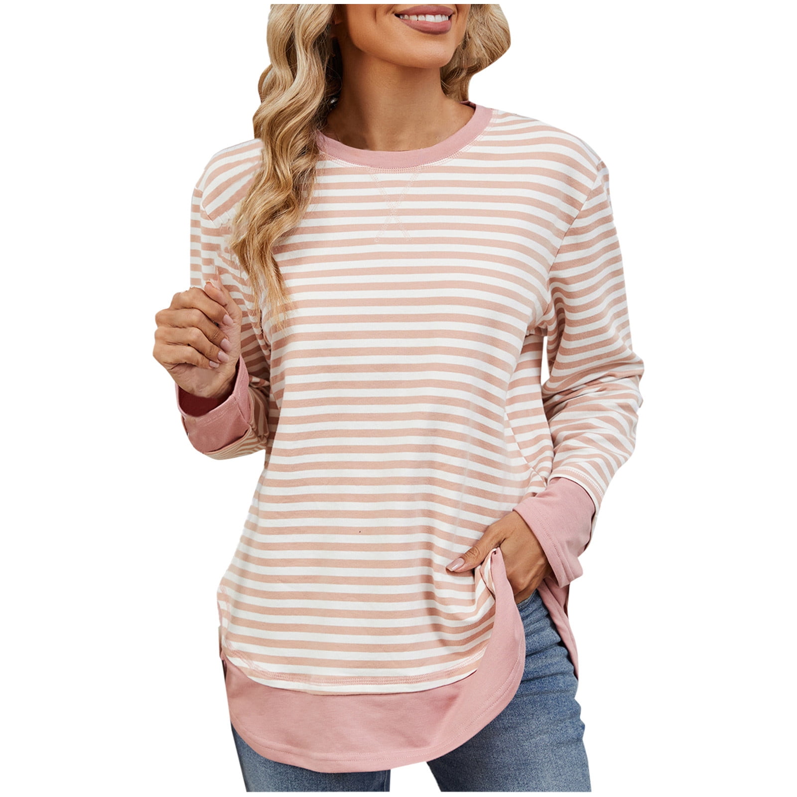 Loose Lantern Sleeve Long Sleeve Round Collar Thin T-Shirt Loose Lantern Sleeve Long Sleeve Round Collar Thin T-Shirt