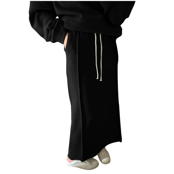 hotojiny Maxi Skirts for Women Spring Summer Fashion Soft Long Skirts Lounge Vacation Travel Skirts with Pockets