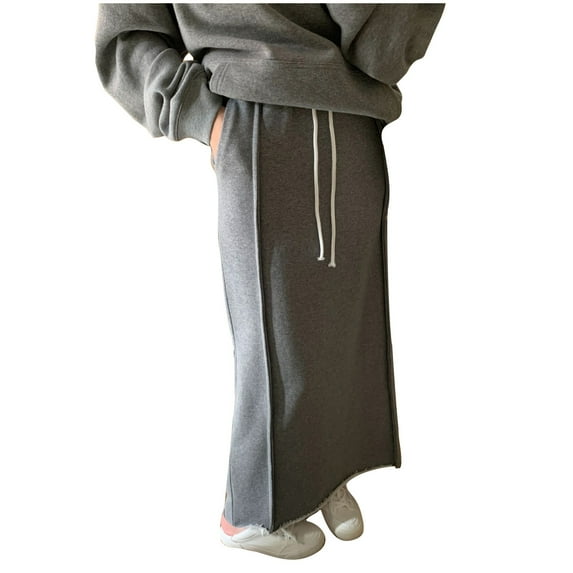 hotojiny Maxi Skirts for Women Spring Summer Fashion Soft Long Skirts Lounge Vacation Travel Skirts with Pockets