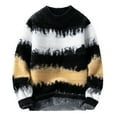 thumbnail image 1 of hotojiny Men Sweaters Oversized Fashion Colorblock Fleece Knit Pullover Autumn Winter Thermal Sherpa Lined Long Sleeve Clothing, 1 of 2