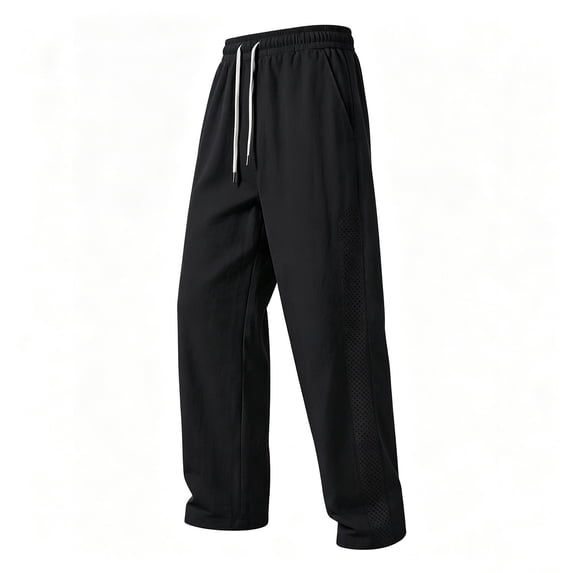 hotojiny Men's Athletic Pants with Pockets Breathable Mesh Drawstring Elastic Waist Quick Dry Lightweight Pants for Big and Tall