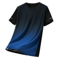 thumbnail image 1 of hotojiny Men's Athletic Running T-Shirts Fashion Gradient Short Sleeve Workout Shirts Casual Sports Gym Tee Tops Performance Activewear, 1 of 3