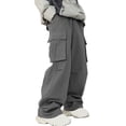 thumbnail image 1 of hotojiny Men's Baggy Cargo Pants Oversized Wide Leg Fall Streetwear Fashion Hiking Workout Athletic Pants for Big and Tall, 1 of 6