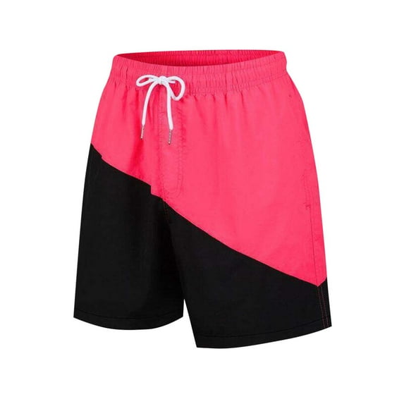 hotojiny Men's Basketball Shorts Plus Size Color Block Athletic Workout Shorts Casual Drawstring Beach Shorts for Big and Tall