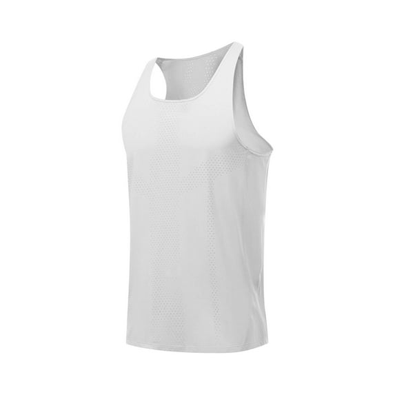 hotojiny Men's Big Tall Tank Tops Breathable Sleeveless Crew Neck Muscle T Shirts Casual Solid Color Workout Athletic Shirts