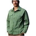thumbnail image 1 of hotojiny Men's Button down Shirts Jackets Casual Long Sleeve Waterproof Shacket Lightweight Vintage Work Shirt with Pockets, 1 of 4