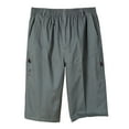 thumbnail image 1 of hotojiny Men's Capri Cargo Shorts Big and Tall Elastic Waist Below Knee 3/4 Shorts Casual Outdoor Hiking Capris Streetwear, 1 of 5