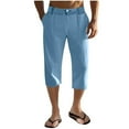 thumbnail image 1 of hotojiny Men's Capri Pants Casual Lightweight Golf 3/4 Work Pants Summer Athletic Beach Yoga Cropped Trousers with Pockets, 1 of 6