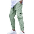 thumbnail image 1 of hotojiny Men's Cargo Pants Lightweight Straight Leg Hiking Outdoor Trousers Casual Slim Fit Workout Joggers with Pocket, 1 of 7