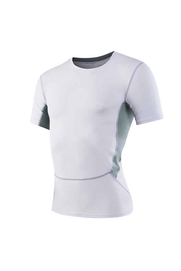 Mens Shirts Short Sleeve Quick Dry Sports Athletic Workout Tee Base Layer Undershirt T-Shirt Tops