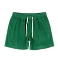 thumbnail image 1 of hotojiny Men's Corduroy Shorts Casual Elastic Waist Drawstring Short Pants with Pockets Lightweight Summer Beach Shorts, 1 of 2
