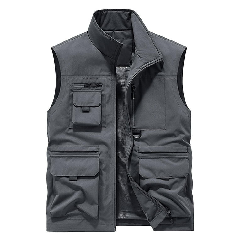 Fishing Vest Mens Multi Pocket Jacket Men's Multi-pockets Vest