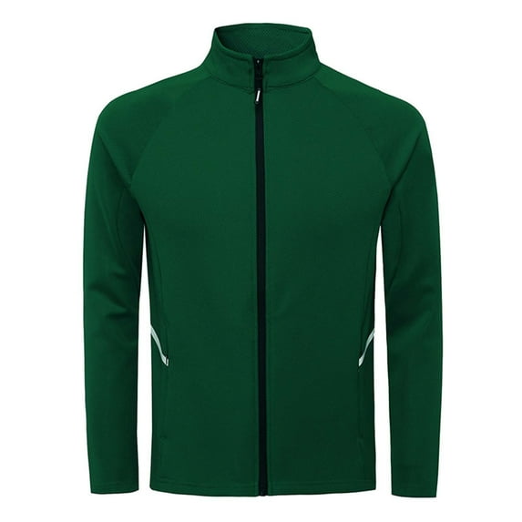 hotojiny Men's Full Zip Sweatshirt Fashion Long Sleeve Stand Collar Athletic Jackets Soft Warm Slim Fit Golf Coats Outwear