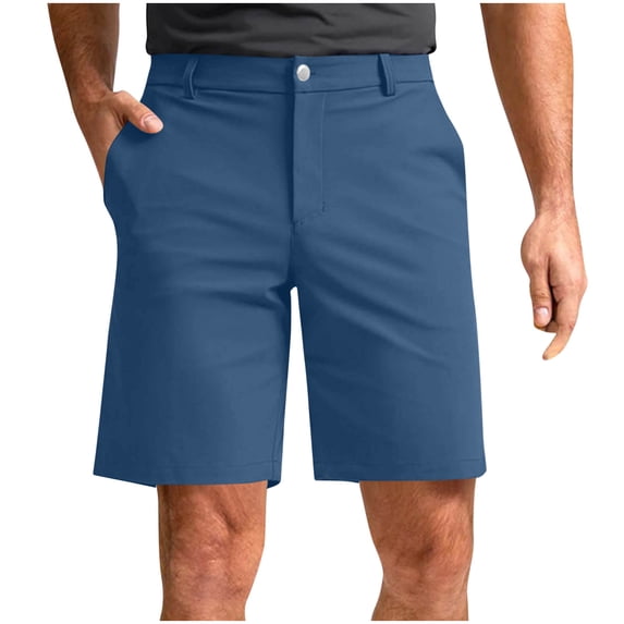 hotojiny Men's Golf Shorts Summer Lightweight Button Outdoor Hiking Shorts Casual Straight Leg Dress Short Pants with Pockets