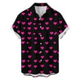 thumbnail image 1 of hotojiny Men's Hawaiian Shirt Valentine's Day Short Sleeve Heart Printed Button down Shirt Summer Beach Vaction Tops Golf Shirts S-5XL, 1 of 6