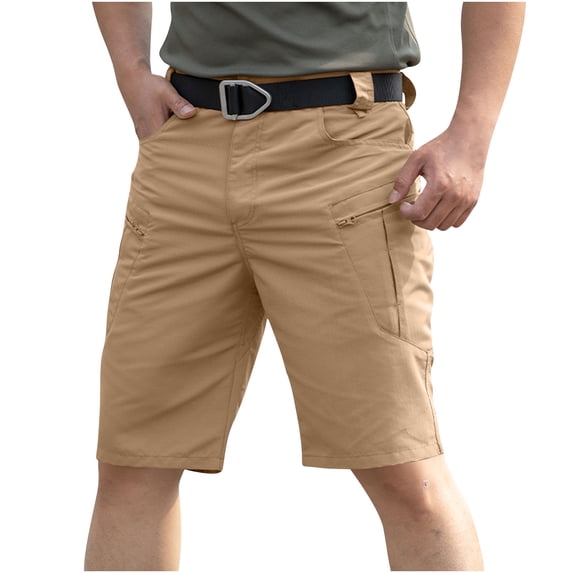 hotojiny Men's Hiking Cargo Shorts Lightweight Outdoor Work Shorts for Men Water Resistant Travel Golf Casual Streetwear