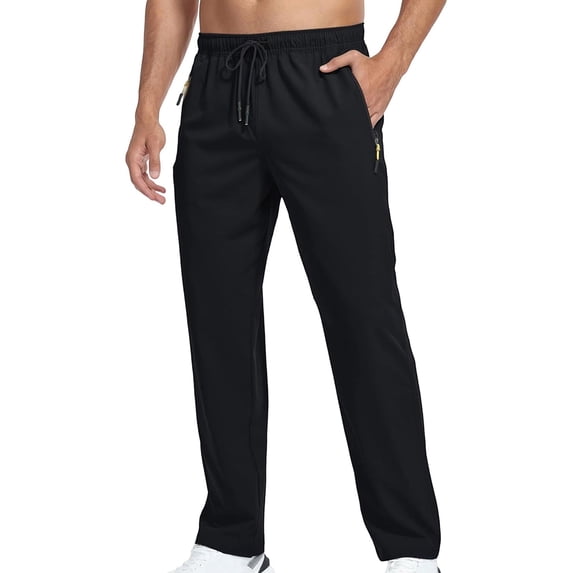 hotojiny Men's Hiking Pants Comfort Straight Leg Pants Big and Tall Waterproof Quick Dry Travel Fishing Pants with Zipper Pockets