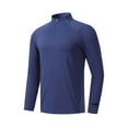 thumbnail image 1 of hotojiny Men's Long Sleeve Athletic Shirts Quick Dry Quarter Zip Pullover Sun Protection Performance Outdoor Running Workout T-Shirts, 1 of 6