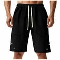 thumbnail image 1 of hotojiny Men's Lounge Shorts with Pockets Fashion Textured Summer Short Pants Casual Drawstring Running Workout Shorts, 1 of 7