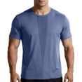 thumbnail image 1 of hotojiny Men's Short Sleeve T-Shirt Quick Dry Workout Athletic Tee Top Stylish Running Rash Guard Performance Shirt M-4XL, 1 of 7