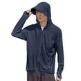 thumbnail image 1 of hotojiny Men's UPF 50+ Light Jacket Full Zip Sun Protection Fishing Hoodie Long Sleeve Breathable Sun Shirts for Big and Tall, 1 of 7