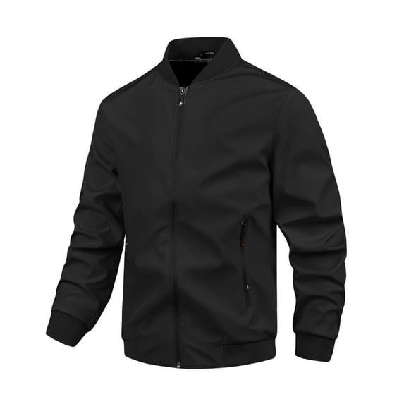 hotojiny Men's Vintage Jacket Fashion Lightweight Windbreaker Fall Coat Casual Long Sleeve Zip up Athletic Outwear for Big and Tall