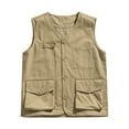 thumbnail image 1 of hotojiny Men's Work Vest Casual Lightweight Outdoor Fishing Sleeveless Cargo Jackets Button down Travel Outwear with Multi Pockets, 1 of 7