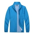 thumbnail image 1 of hotojiny Mens Baseball Jacket Breathable Windbreaker Long Sleeve Casual Coat Lightweight Full Zip Running Athletic Outwear, 1 of 4