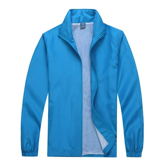 hotojiny Mens Baseball Jacket Breathable Windbreaker Long Sleeve Casual Coat Lightweight Full Zip Running Athletic Outwear