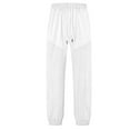 thumbnail image 1 of hotojiny Mens Cotton Linen Pants Baggy Elastic Waist Drawstring Summer Beach Pants Lightweight Cinch Bottoms Yoga Trousers, 1 of 3
