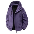 thumbnail image 1 of hotojiny Mens Fashion Hoodies Full Zip Plus Size Hooded Jacket Casual Long Sleeve Big and Tall Windbreaker Coat Outwear with Pocket, 1 of 7