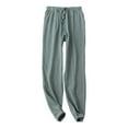 thumbnail image 1 of hotojiny Mens Pajama Pants Cotton Breathable Cinch Bottoms Lounge Pj Trousers Soft Comfy Sleep Pant Sleepwear with Pockets, 1 of 3
