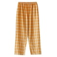 thumbnail image 1 of hotojiny Mens Pajama Pants Cotton Lightweight Plaid Sleep Pants Lounge Elastic Waist Pj Bottoms with Pockets Fall Outfit S-Xl, 1 of 3