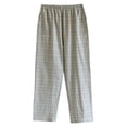 thumbnail image 1 of hotojiny Mens Pajama Pants Cotton Lightweight Plaid Sleep Pants Lounge Elastic Waist Pj Bottoms with Pockets Fall Outfit S-Xl, 1 of 3