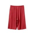 thumbnail image 1 of hotojiny Mens Pajama Shorts Plus Size Elastic Waist Flowy Sleep Shorts Soft Comfy Breathable Pleated Lounge Pants Summer Clothes, 1 of 3