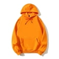 thumbnail image 1 of hotojiny Mens Sherpa Lined Hoodie Heavy Weight Cotton Winter Warm Sport Sweatshirts Solid Color Thick Pullover for Cold Weather, 1 of 6