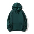 thumbnail image 1 of hotojiny Mens Sherpa Lined Hoodie Heavy Weight Cotton Winter Warm Sport Sweatshirts Solid Color Thick Pullover for Cold Weather, 1 of 6