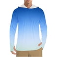 thumbnail image 1 of hotojiny Mens Shirts Fashion Gradient Upf 50+ Sun Protection Long Sleeve Hoodie with Thumb Hole Outdoor Fishing Shirts for Men, 1 of 6