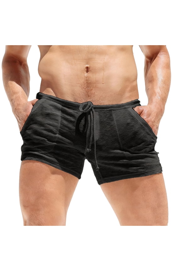Mens Shorts 3 Inch S-3XL Casual Sleep Shorts Comfortable Slim Fit Summer Beach Shorts Pajama Bottoms with Pockets