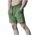 thumbnail image 1 of hotojiny Mens Shorts Casual Fashion Wide Leg Summer Shorts with Pockets Breathable Drawstring Running Workout Gym Short Pants, 1 of 5
