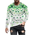 thumbnail image 1 of hotojiny Mens St Patrick's Day Shirts Casual Long Sleeve T-Shirt Big and Tall Green Print Crew Neck Tops Spring Clothes for Party, 1 of 5