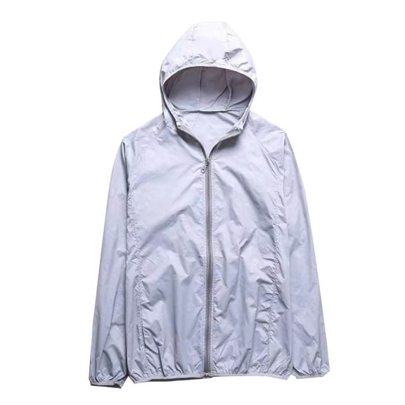 hotojiny Mens Sun Shirts Windbreaker Summer UPF 50+ 2025 Light Jacket Full Zip Sun Protection Long Sleeve Fishing Hiking Coat